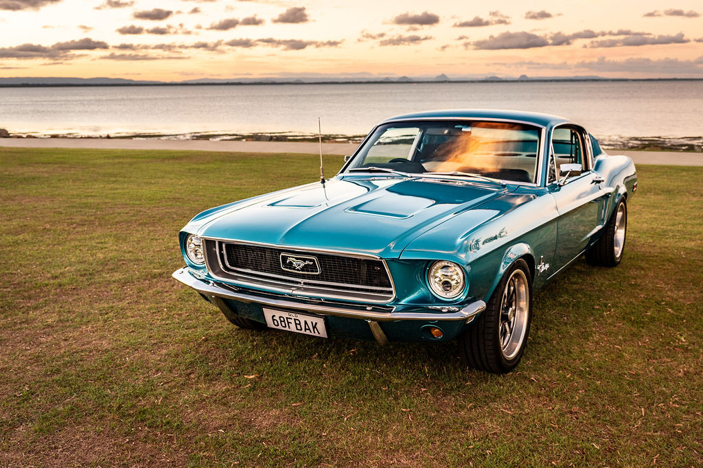 Classic Ford Mustang hire Brisbane for weddings